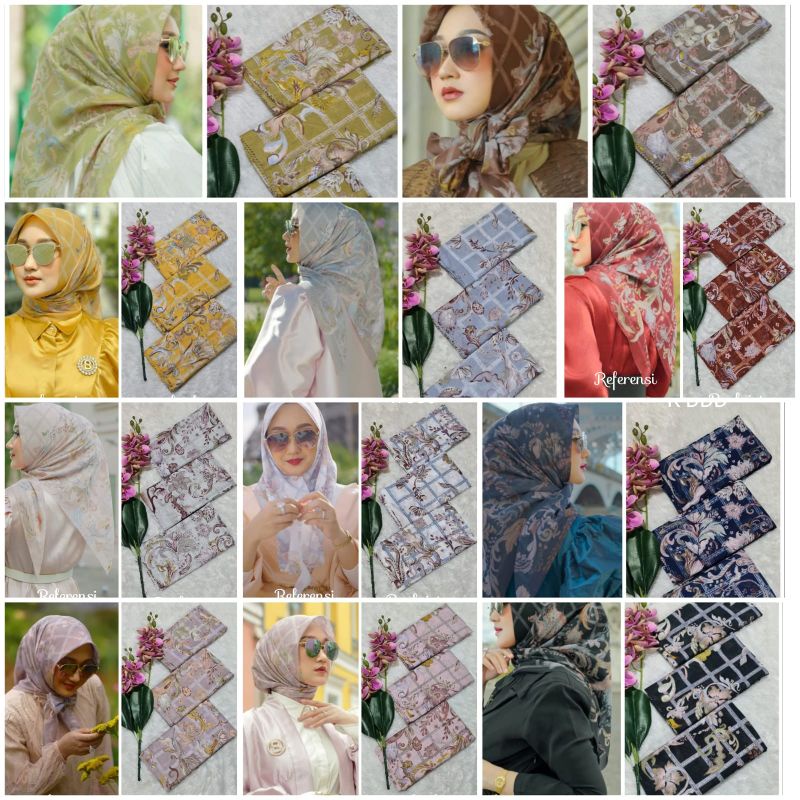 jilbab voal motif premium laser cut terbaru