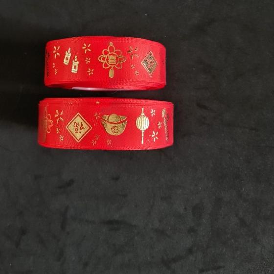 

pita imlek CNY satin 2.5cm limited edition ( 20meter&45meter) - lampion 45m