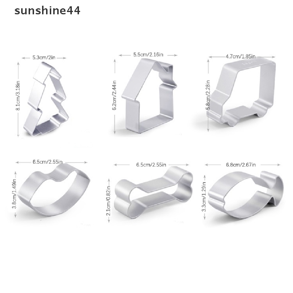 Sunshine 1PC Cetakan Pemotong Kue / Sandwich / Cookie Bentuk Kartun Bahan Aluminum Alloy