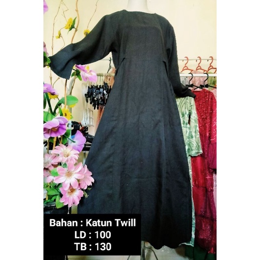 Gamis PL Hitam Brand Dauky