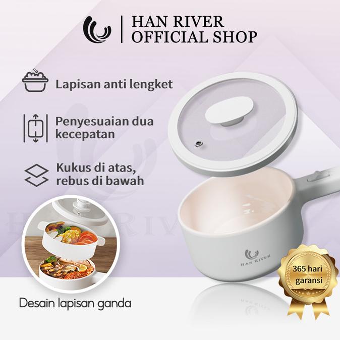 HAN RIVER panci listrik 1.5L Kompor listrik pintar Pelajar/Asrama