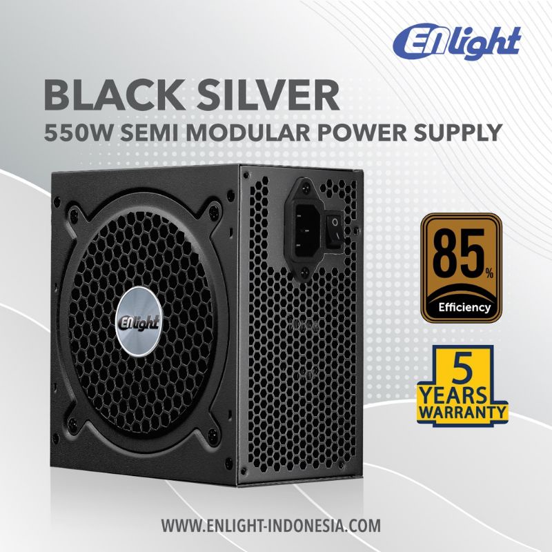 PSU Enlight 550 Watt 80 Plus Power Supply Modular