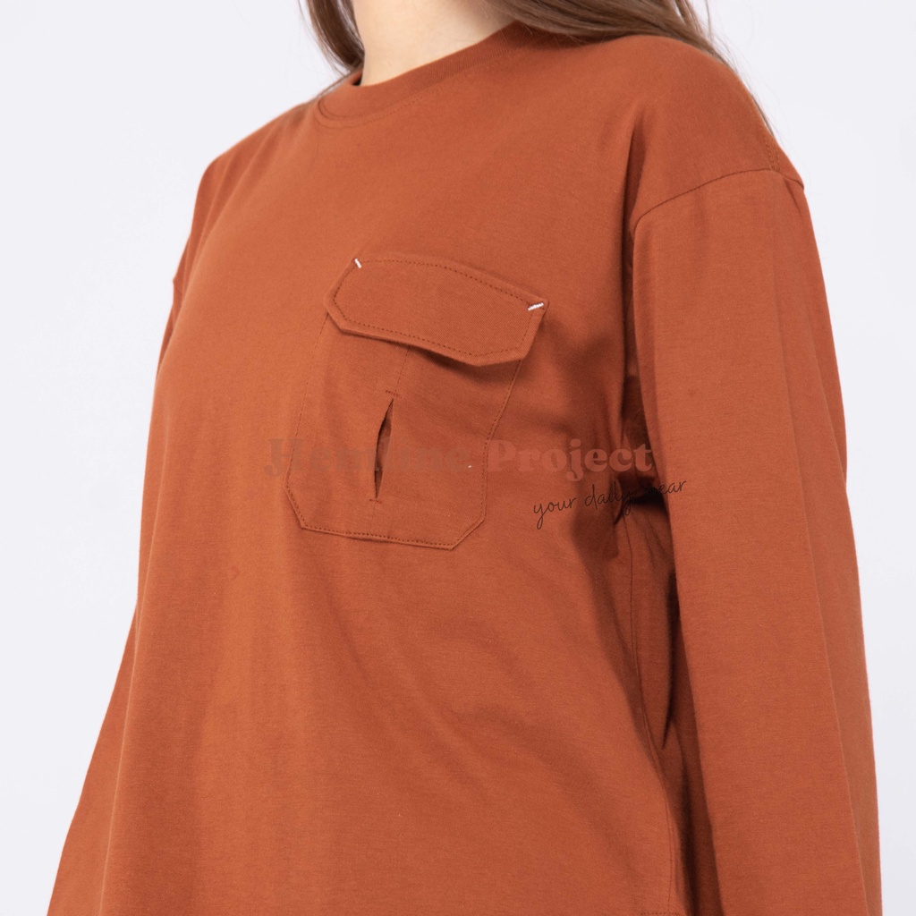 Haura Oversized Plain Top Cinnamon