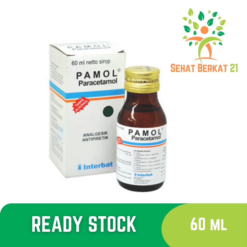 PAMOL Syrup 60 ML - Drop 15 ML - Obat Demam Panas Paracetamol Anak Bayi Drops Parasetamol