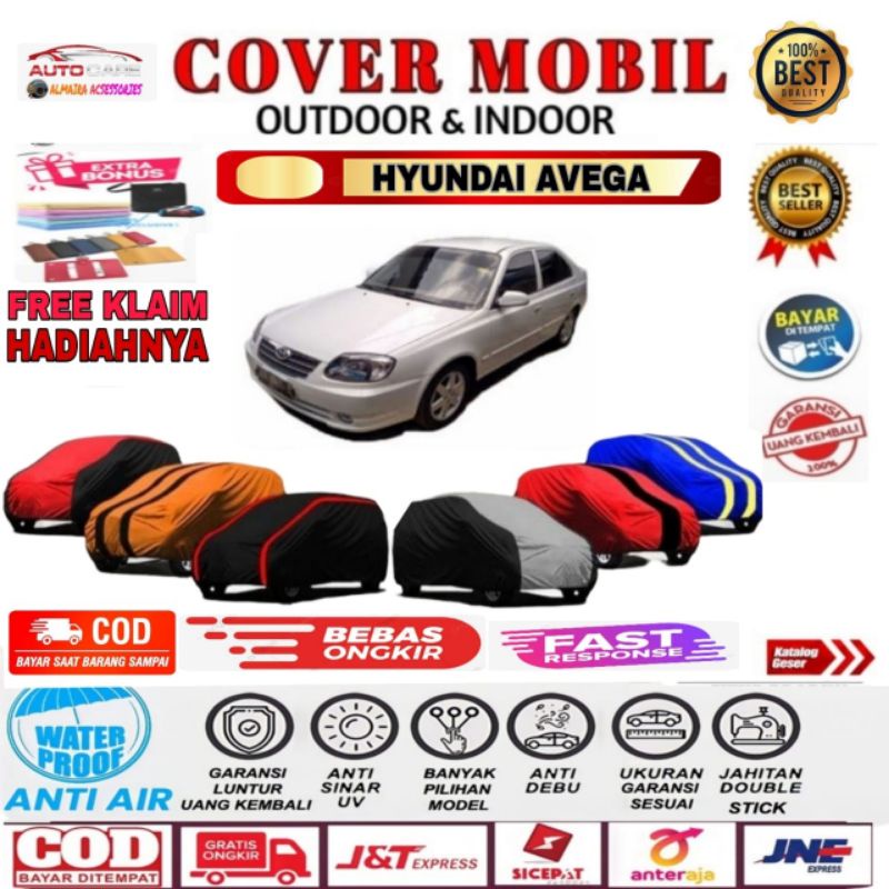 Cover Body Mobil, Hyundai AVEGA, Sarung Mobil Outdoor/Indoor Selimut Penutup