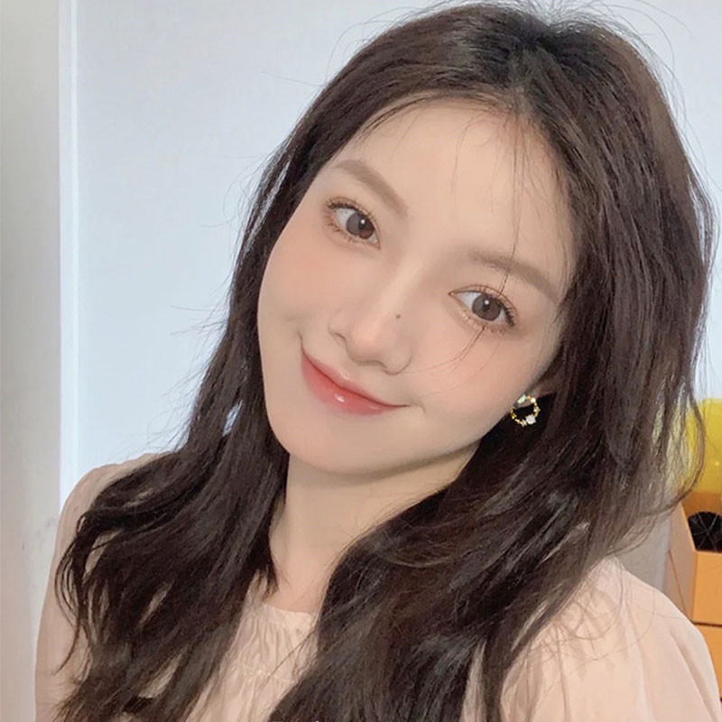 Anting Bentuk Lingkaran Bahan S925 Silver Untuk Wanita