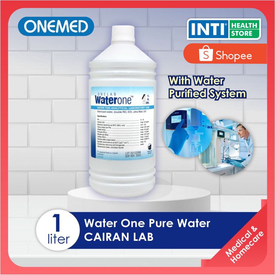 Onemed | Waterone 1 Liter | Water One Pure Water | Cairan Lab