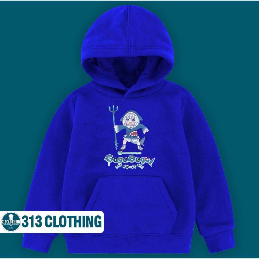 Jaket Hoodie Anak Gawr Gura Hololive Sweater Anak Gawr Gura
