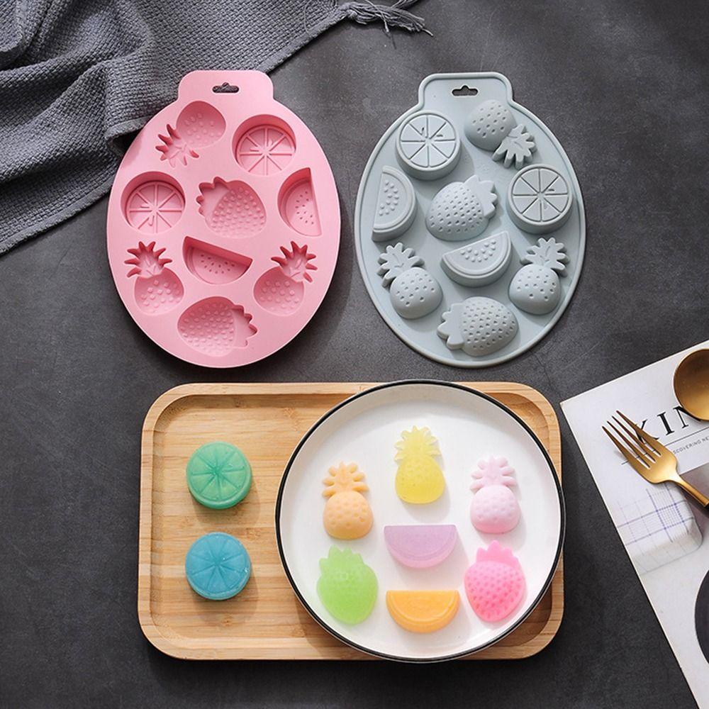 R-FLOWER Alat Panggang Tema Buah Loyang Strawberry Mango 9rongga