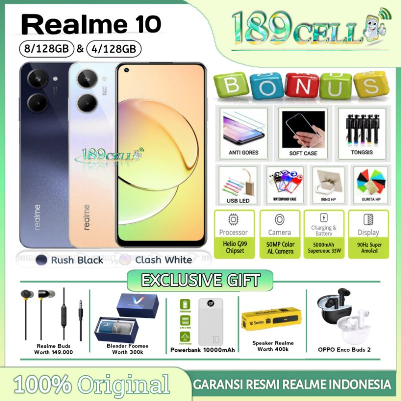 REALME 10 4G 8/256 8/128 GB | REALME C25 4/128 GARANSI RESMI REALME INDONESIA