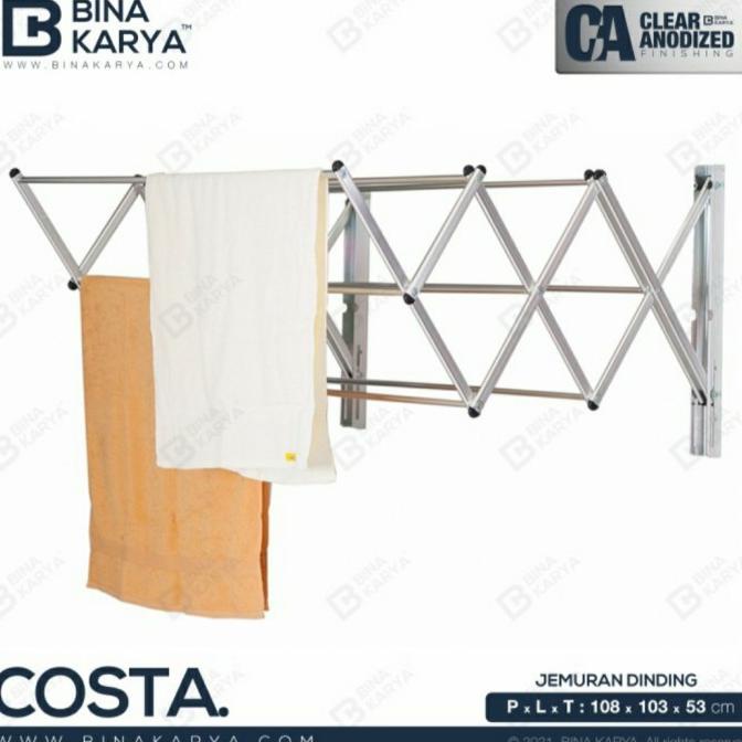 Jemuran Dinding Aluminium Costa Bina Karya Tembok Jemuran Baju