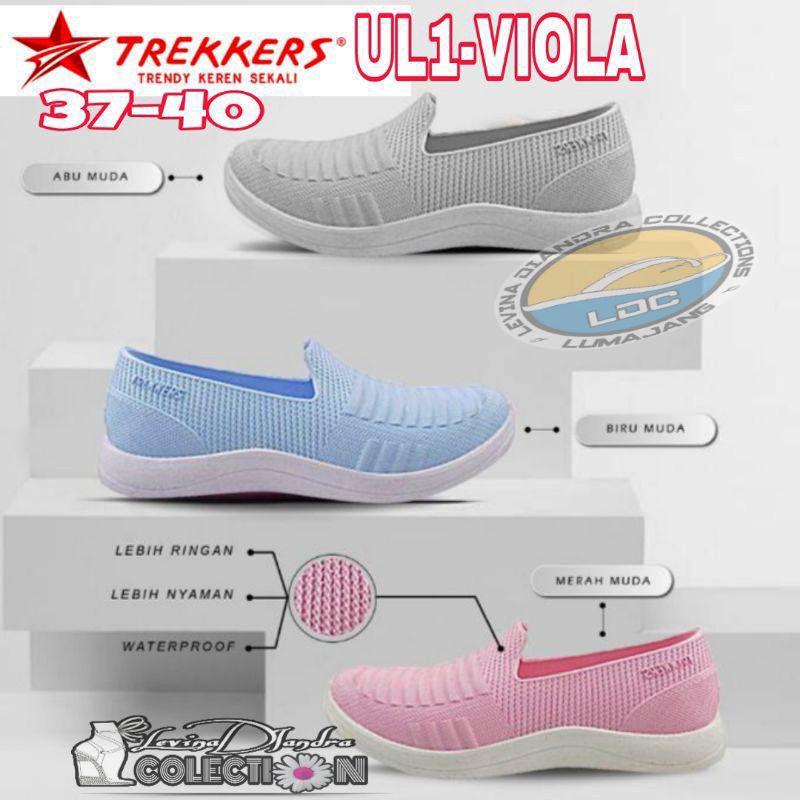 SEPATU SLIPON KARET TREKKERS UL1-VIOLA FREE GANTUNGAN(37-40)