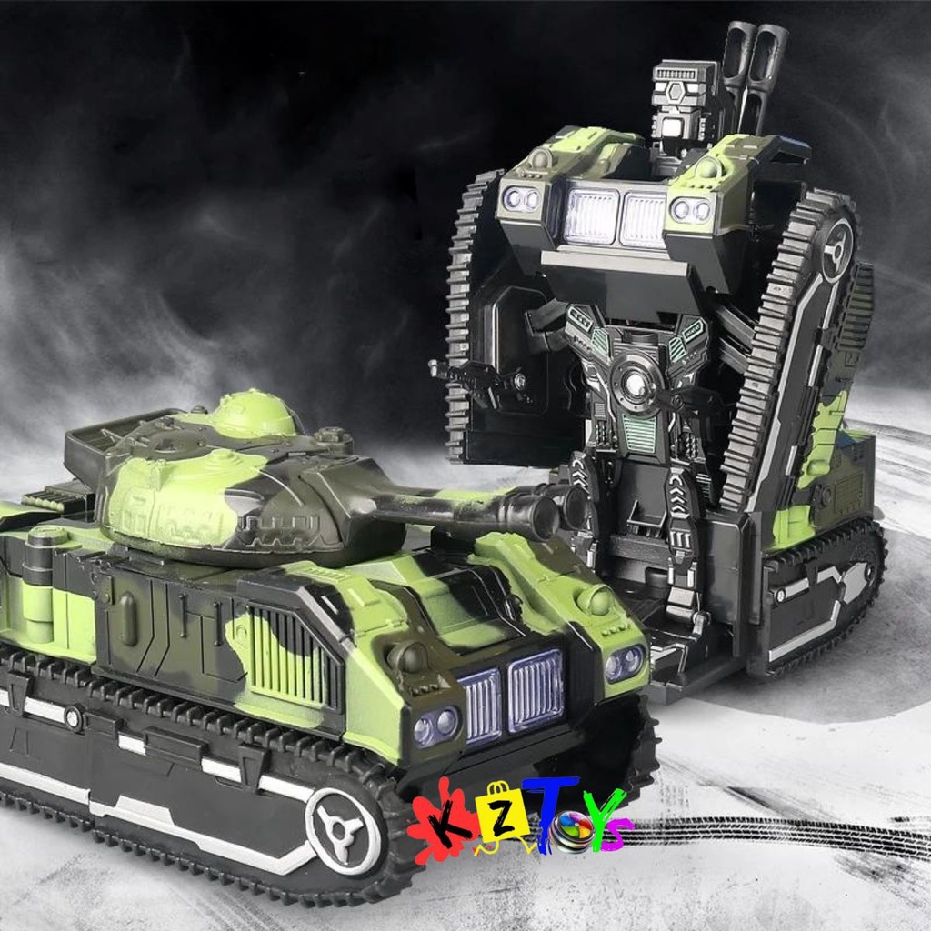 MAINAN TANK WARRIOR ROBOT HIJAU 2 IN 1 EDUKATIF 9901
