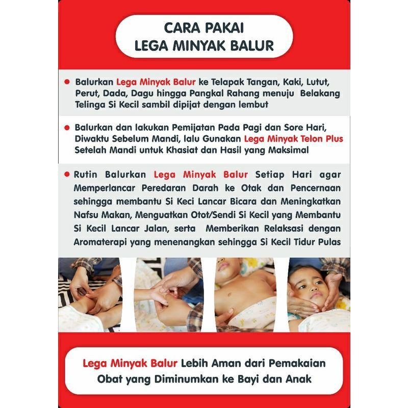 LEGA Minyak Balur Pijat Massage Bayi Anak Kids Plus 100 ML