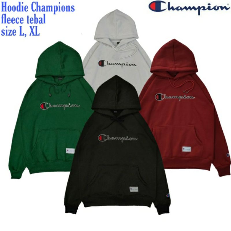 JAKET SWEATER HOODIE CHAMPION BORDIR PREMIUM | HOODIE CHAMPIONS | JAKET PRIA | SWEATER HOODIE PRIA |