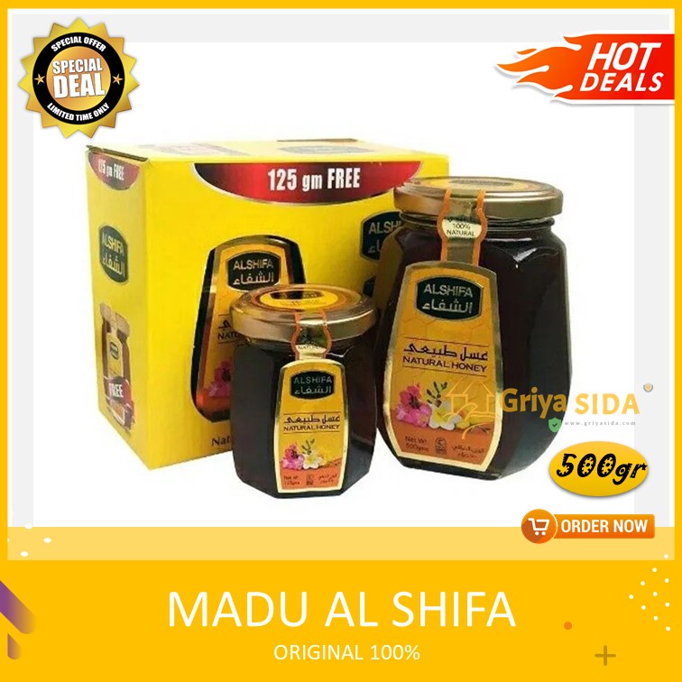 MADU ALSHIFA 500 gr free 125gr madu arab alshifa saudi original harga grosir