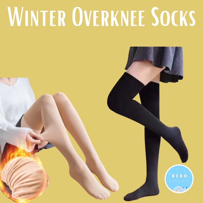 Kaos Kaki Selutut Winter Overknee Socks Boots socks