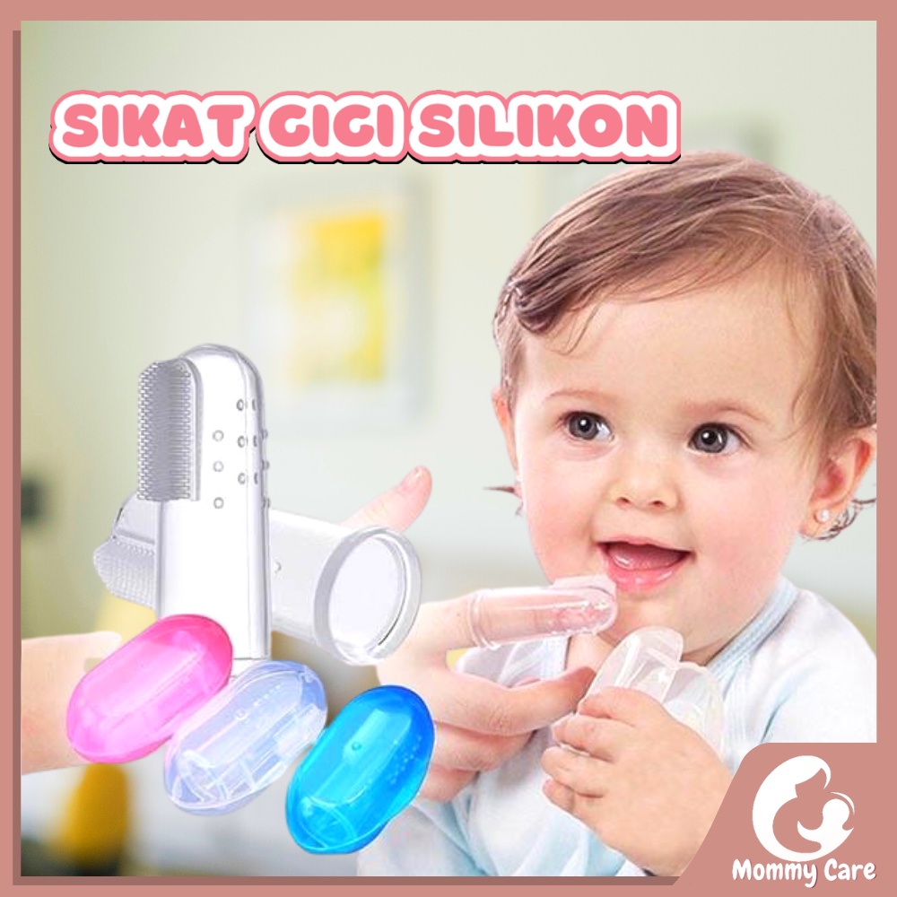 MOMMYCARE SIKAT GIGI SILICON BAYI / FINGER TOOTH BRUSH/ PEMBERSIH MULUT BAYI DENGAN JARI IBU