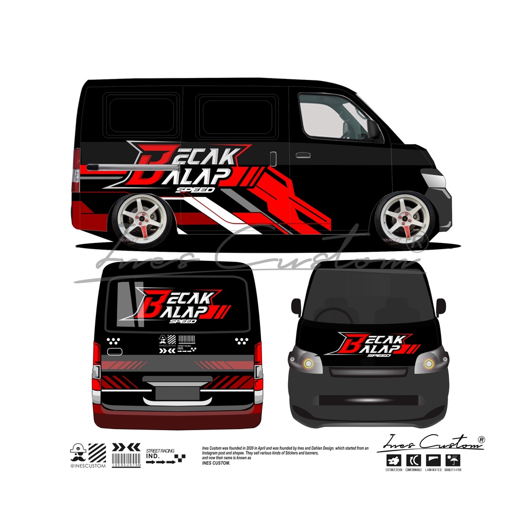 DECAL GRANDMAX BLINDVAN RACING CONCENPT