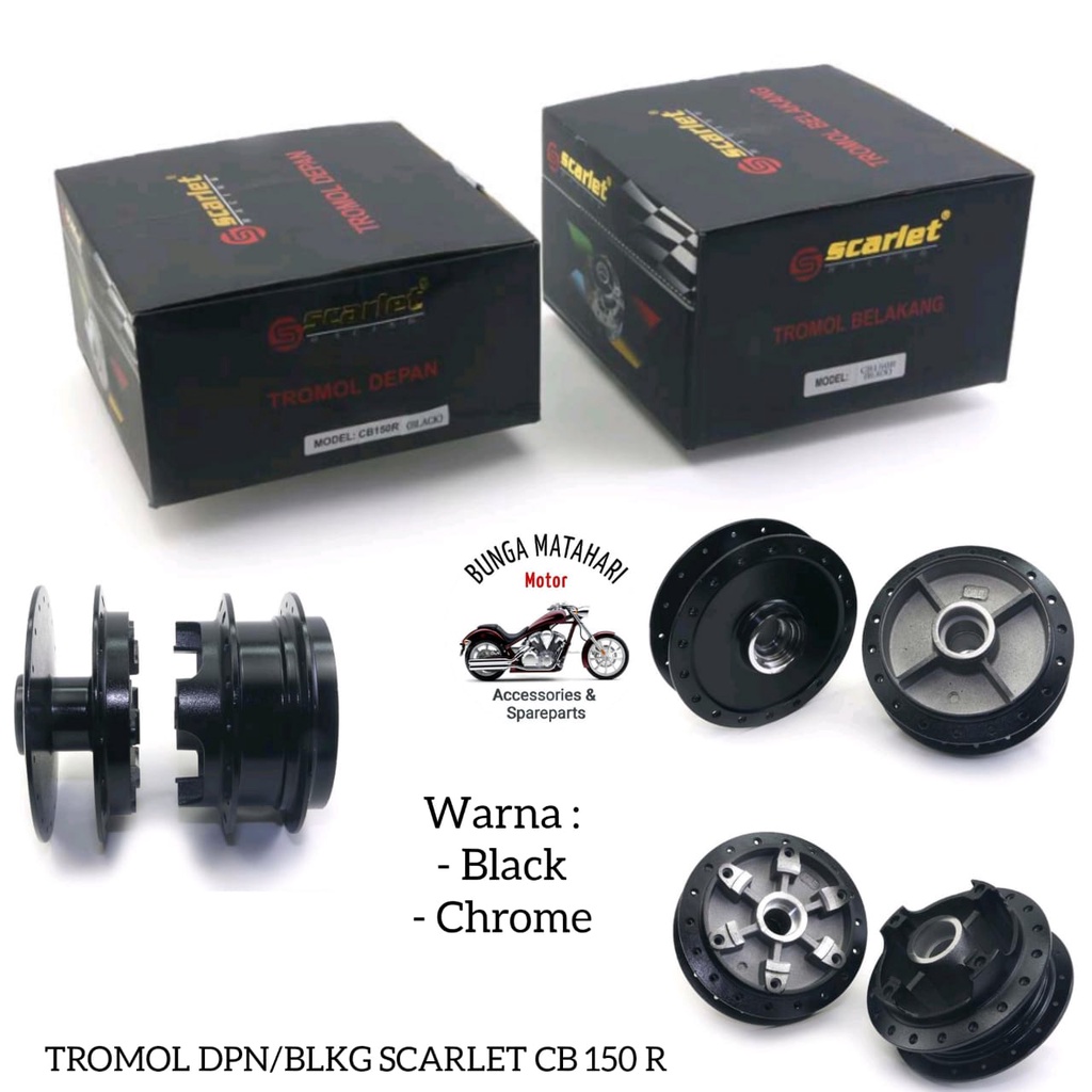 Tromol set Depan Belakang Cb 150 R Scarlet racing mx series