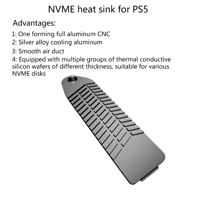 Bt Aluminium Alloy Heat Sink Cooler Radiator Untuk PS-5 Untuk M.2 NVME SSD Heat Dissipat