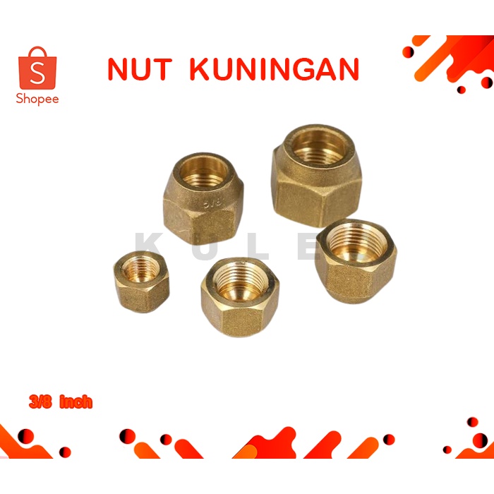 Jual Nut Nepel Mur Neple Nut Nepel Kuningan Inch Shopee Indonesia