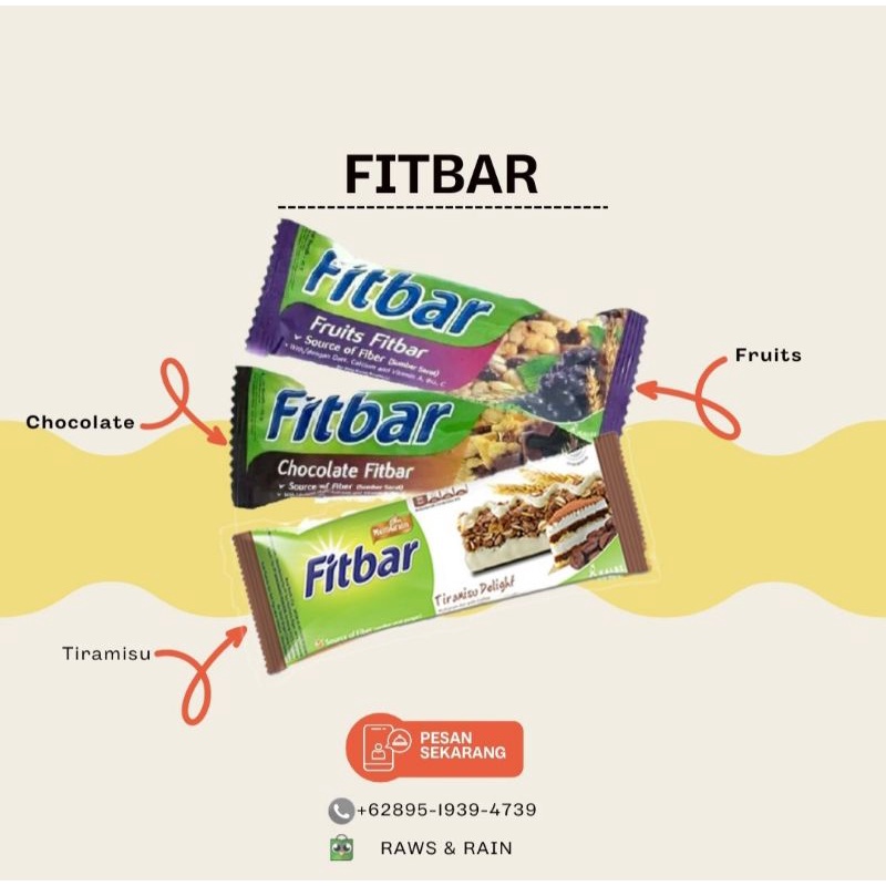 

fitbar choco delight , fruits , tiramisu