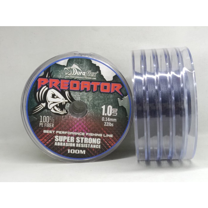 TALI DURAFLEX PREDATOR | Senar Pancing | 100% PE Fiber - PE 1.0 (GREY)