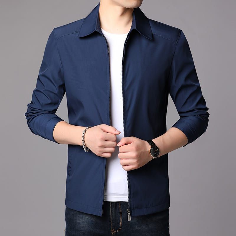 jaket pria semi jas jaket poliester/jaket kantor kasual