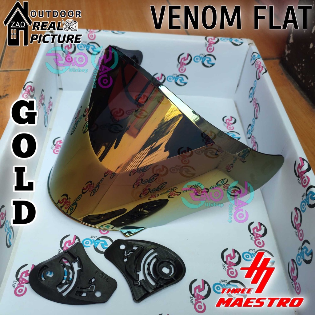 Kaca Helm R-SIX XPRO Visor Helmet FLAT venom open flat datar rsixxpro rsix xpro allsize all varian tm2