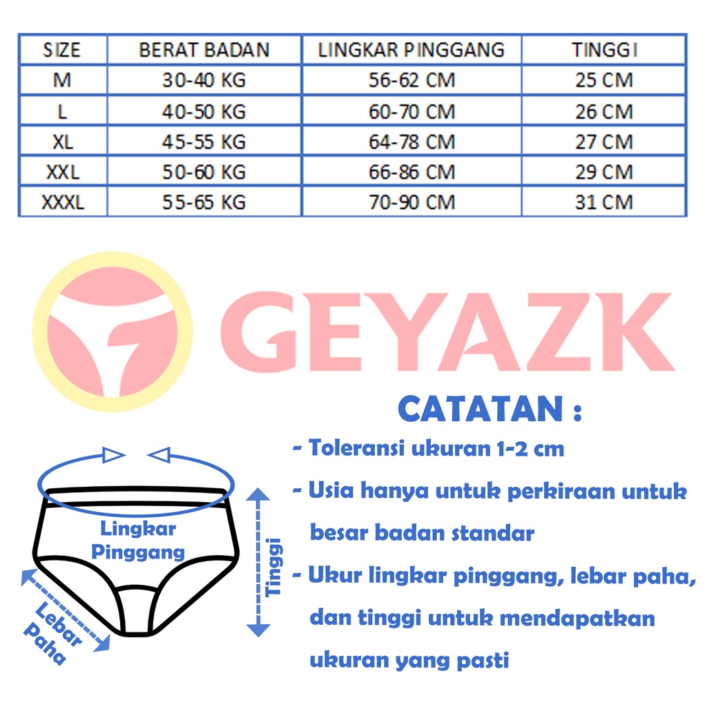 6 Pcs Celana Dalam Perempuan Cd Wanita Dewasa Terlaris