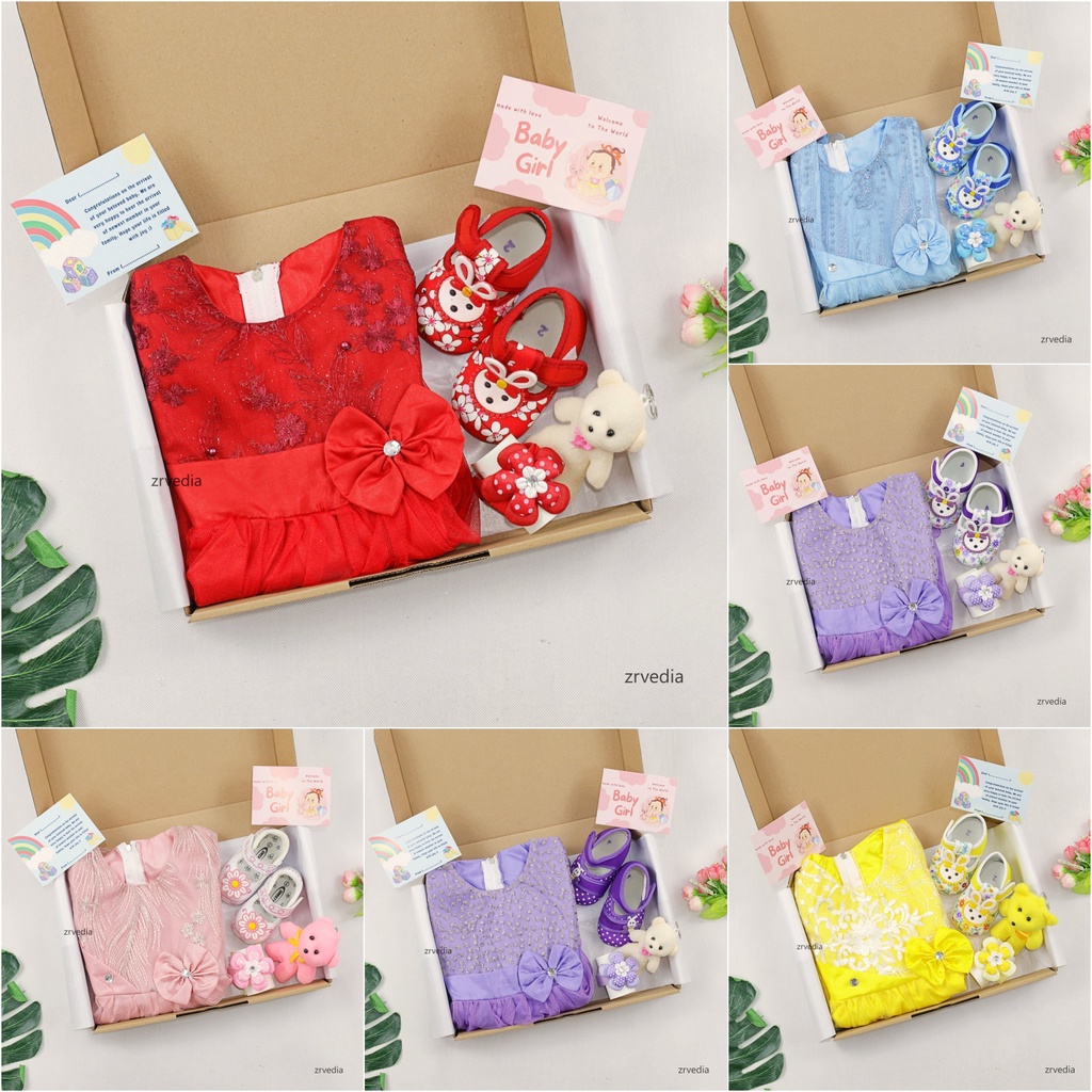 [FANCY] Hampers Baby Girl 0-12 Month / Hadiah Kado Lahiran Perempuan Baby New Born Bulan Gift Dress