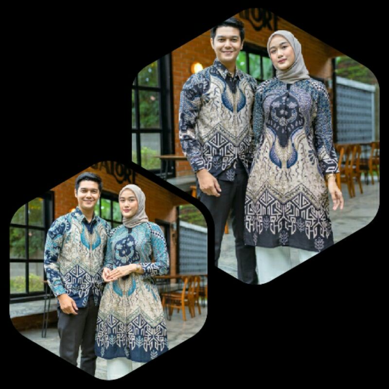BEST COUPLE TUNIK GHANIA ~ SARIMBIT BATIK STANDAR JUMBO