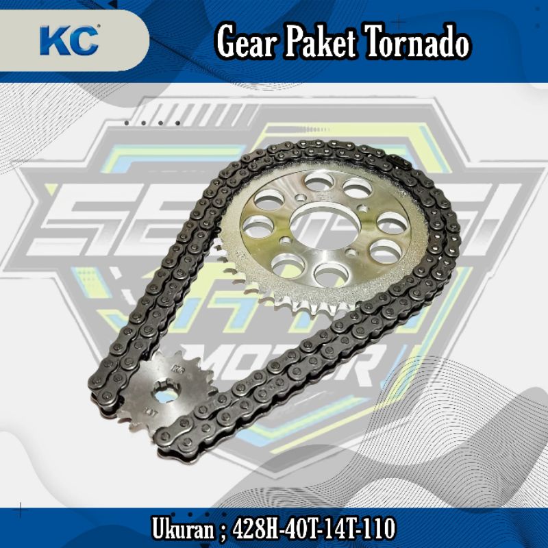 KC GEAR PAKET TORNADO (428H-40T-14T-110L)