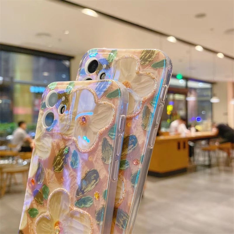 Case Desain Lukisan Cat Minyak Bunga Camellia Untuk IPhone 12 13 11 Pro Max X Xs Max Xr Ffdgd