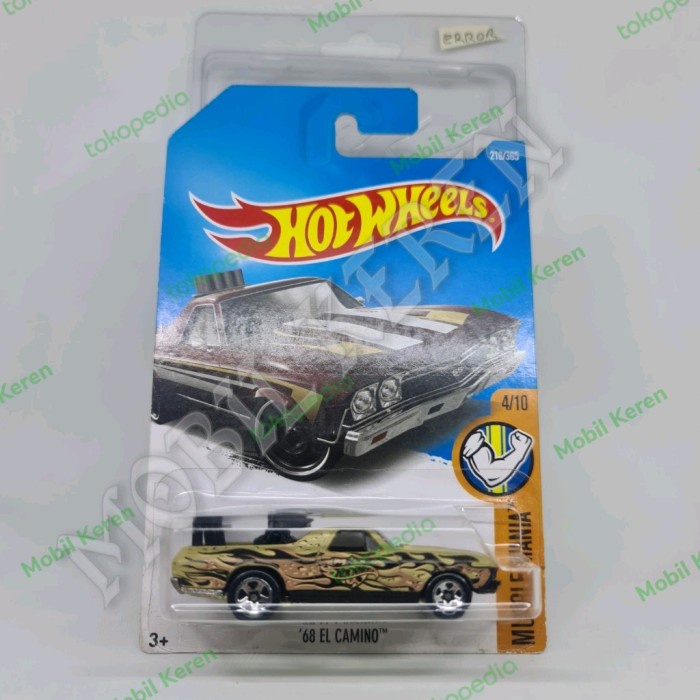 Diecast Hot Wheels ERROR Muscle Mania 68 El Camino Error Tampo Mobil NUSEL