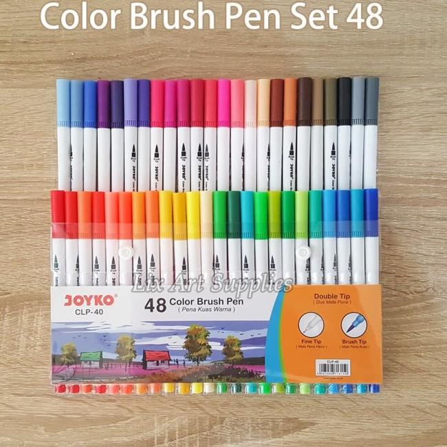 

Joyko Double Tip Brush Pen Set 48 Colors (CLP-40)