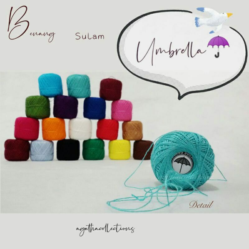 Grosir benang sulam payung umbrella per pak isi 10 biji