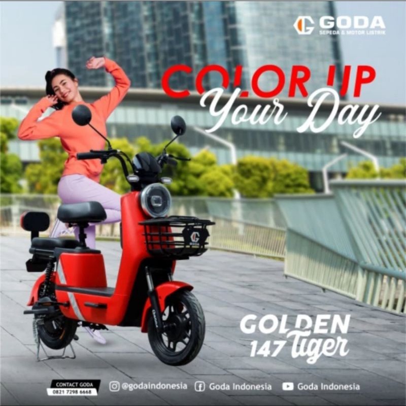 Sepeda Listrik Goda Tiger 147 Goda147 GodaTiger147 Goda 147 GD147 Aki