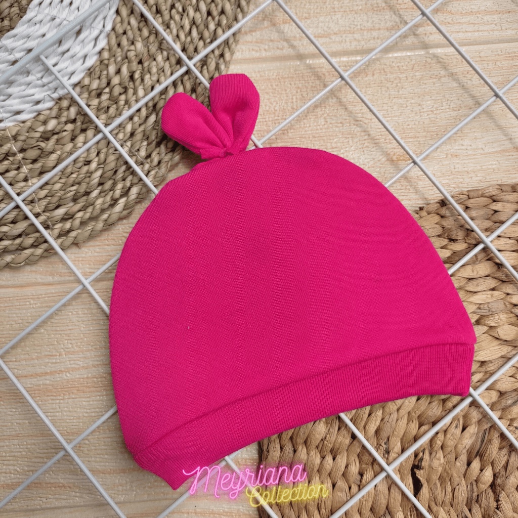 3 PCS Topi Bayi Kupluk Bayi Baru Lahir Seri Pink Lucu Usia 0-3 Bulan Meyriana Collection