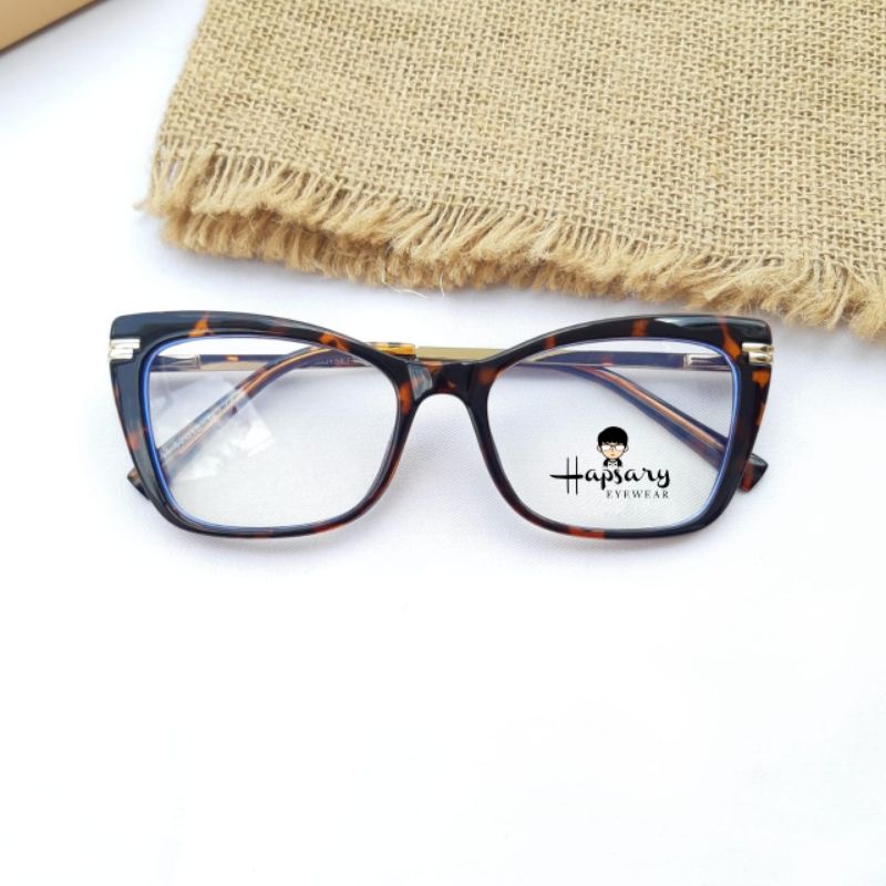 Frame Kacamata Minus Lensa Antiradiasi | Kaca mata Wanita 5044 Terbaru | Anti UV Photocromic &amp; Bluecromic | Cylinder