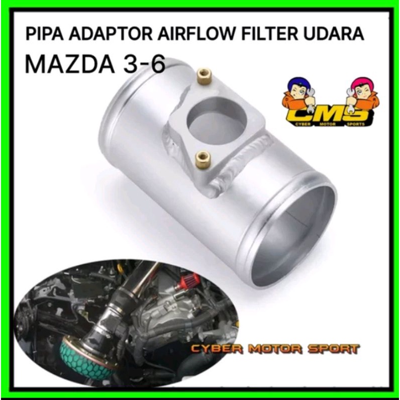 pipa adaptor sensor aliran udara mazda 3 6. Adaptor airflow filter udara.  adapter mass airflow sens