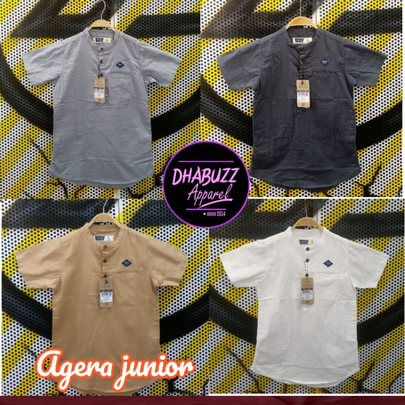 Baju kemeja hem koko kemko anak lengan pendek soft cotton original agera new