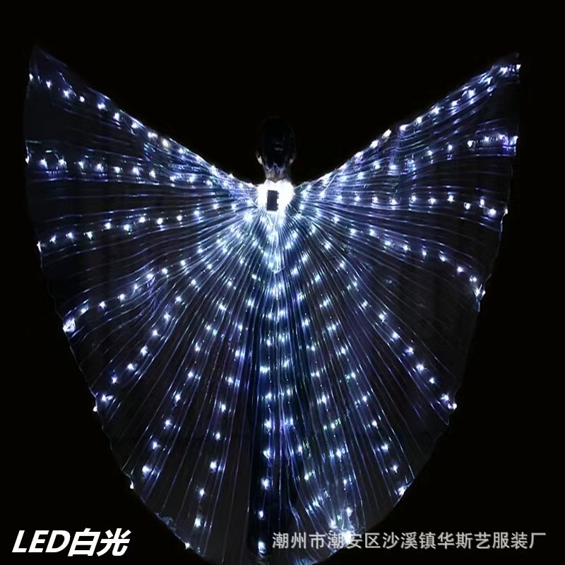 Sayap Malaikat Kerub Kerup Cherub Cherubim Menyala Dalam Gelap Lampu LED Kostum Bidadari Peri Dewasa Aksesoris Nari Penari Tari Tarian Tamborine Gereja Belly Dance Dancer Costum Cosplay Karnaval Performance Pentas Glow In The Dark