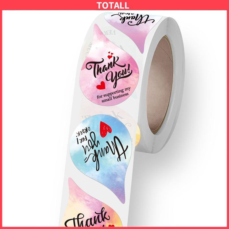 COD 1 roll (500 pcs) Stiker Label Tulisan Thank You For Your Order Stiker Packing  Stiker Craft-Totall