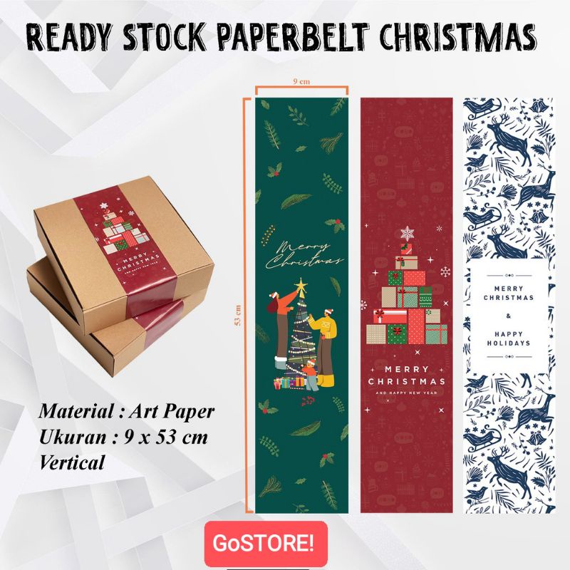 

Paper Belt Natal / Paperbelt Christmas / Sleeve Kue Natal / Box Hampers / Label Natal