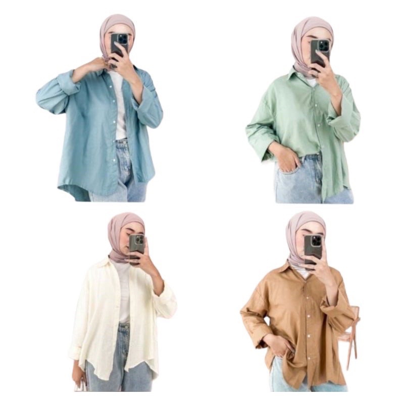 Kemeja wanita Oversize linen / Olivia Shirt