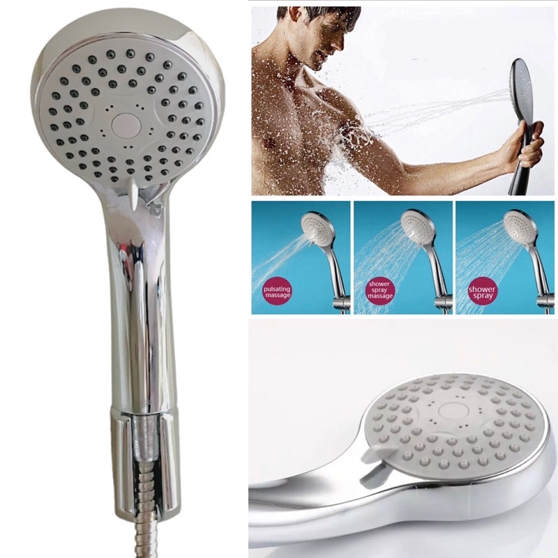 666 HandShower Set 3 Mode - Shower Mandi Hand Shower Kepala Air Paket