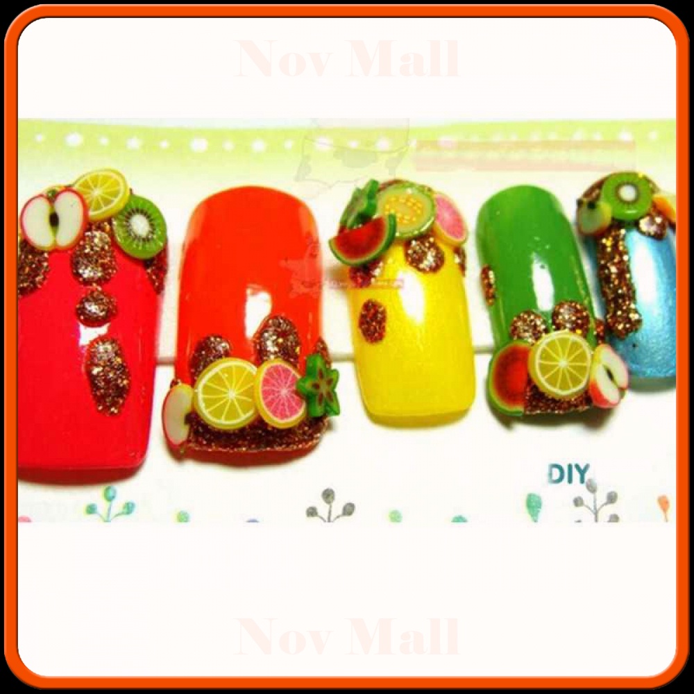 Hiasan Kuku Nail Art Tips Filler Slime Fruit 1000pcs -BY861