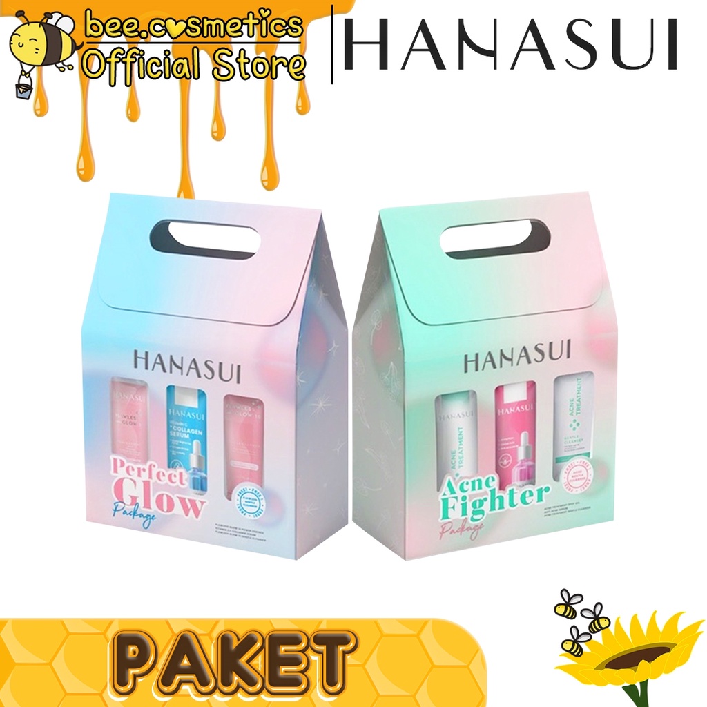 HANASUI PAKET KECANTIKAN SERIES ( PERFECT GLOW / ACNE FIGHTER ) PACKAGE
